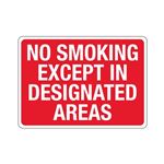 No Smoking Except in Designated Areas Sign